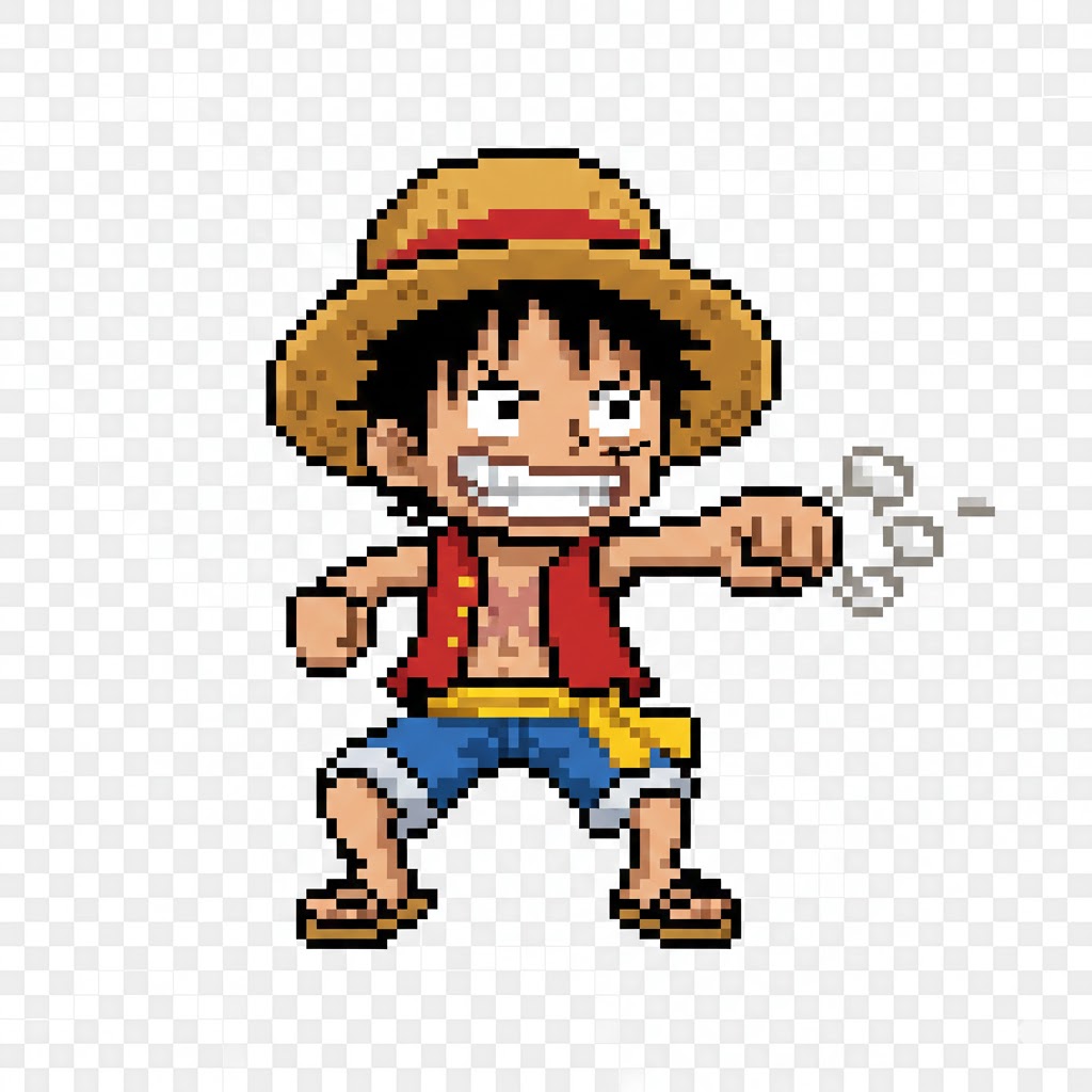 Luffy Pixel art character